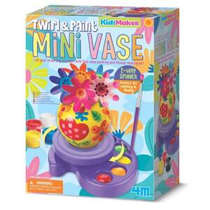 Imagine Kit creativ Kidzmaker, 4M, Roteste si picteaza o mini-vaza