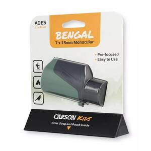 Imagine Monocular pentru copii 7 x 18 mm, Carson, cu focalizare fixa, Bengal
