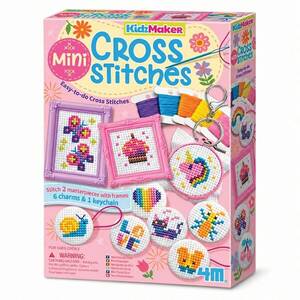 Imagine Kit creativ Kidzmaker, 4M, Mini cusaturi in cruce