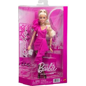 Imagine Papusa in rochie roz, Barbie Deluxe Style, JJN73