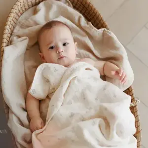 Imagine Muselina multifunctionala din bumbac organic 120 x 120 cm Onino Snuggle.me Pure life