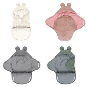 Imagine Paturica pentru bebelusi MeowBaby Baby Wrap Bear Ears Aesthetic Vanilla