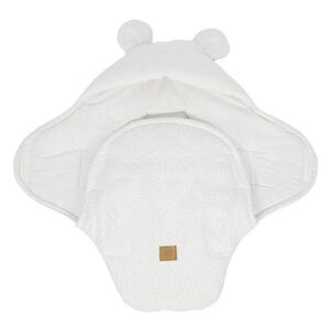 Imagine Paturica pentru bebelusi teddy ears alb