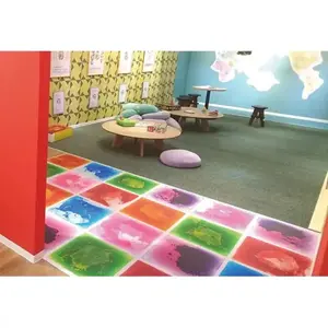 Imagine Covoras tip puzzle pentru copii Car Boy Safety Liquid Floor rosu 50x50 cm