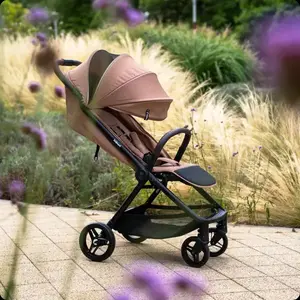 Imagine Carucior pentru copii Kidnort Snougle Grey, autofold pliabil cu o singura mana, ferestre de ventilatie, pana la 22 kg, cu suspensii, accesorii practice incluse