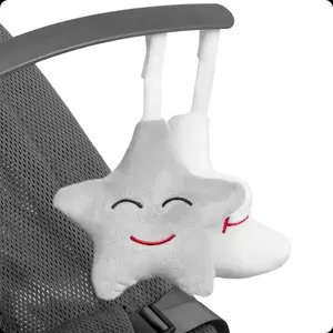 Imagine Balansoar ergonomic pentru copii Kidnort Moln Grey, cu centura de siguranta, bara cu jucarii detasabila, spatar ajustabil, pliabil si usor de transportat