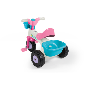 Imagine Tricicleta pentru copii Dolu My first trike Roz cu claxon si 2 cosulete