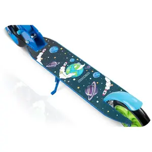 Imagine Trotineta pentru copii Ricokids Kodi Kosmos pliabila, inaltime ghidon reglabila, platforma antiderapanta, roti din PU rezistente, rulmenti ABEC-7, 2 frane de mana si picior, manere ergonomice pliabile si cric