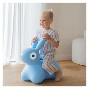 Imagine Iepuras gonflabil saltaret Hoppi Bunny albastru