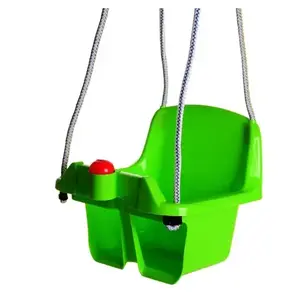 Imagine Leagan cu spatar pentru bebelusi Dohany Verde deschis, franghii reglabile, buton cu sunete, utilizare interiorexterior