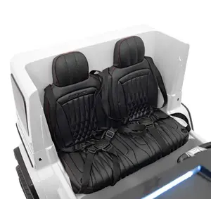 Imagine Masinuta electrica pentru copii Mercedes G63 XXL White, design realist, 4 motoare x55W, cu bluetooth, port USB, MP3, lumini LED fataspate, centuri de siguranta, cauciucuri EVA, dimensiune 158 x 93 x 81 cm