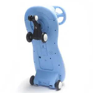 Imagine Vehicul electric tip PlasmaCar blue pentru copii Nichiduta, design sportiv fara pedale, volan ergonomic, echipat cu 2motoare performante, acumulator de 12V 4.5AH