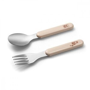 Imagine Set tacamuri Babyono lingurita si furculita din inox 106503