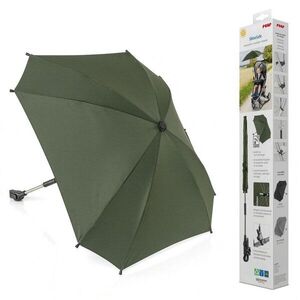 Imagine Umbrela parasolar carucior copii, protectie UV 80+, forma patrata 80 cm, reglabila 180, prindere universala anti-alunecare, Reer ShineSafe Verde