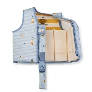 Imagine Vesta de inot pentru copii cu protectie UV UPF 50+ Navy Hugs by Saro 1-3 ani