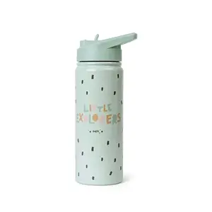 Imagine Sticla termica Premium pentru copii Saro Little Explorer 500 ml, otel inoxidabil 304, fara BPA, anti-condens, 12h, cu pai retractabil si capac etans
