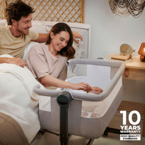 Imagine Patut co-sleeper KinderKraft Nestee Up 2 Beige, inclinare reglabila a saltelei, inaltime reglabila