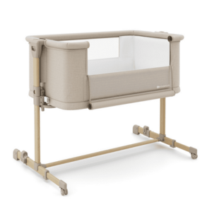 Imagine Patut 3 in 1 KinderKraft Nestee Grow 2 next to me Beige cu roti si picioare telescopice