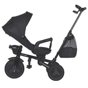 Imagine Tricicleta pentru copii Coccolle Urbio Plus Jet Black, ultrapliabila, scaun rotativ, controlul directiei, greutate admisa 25 kg