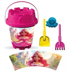 Imagine Set cu galeata si accesorii pentru nisip si plaja 19 x 23 cm