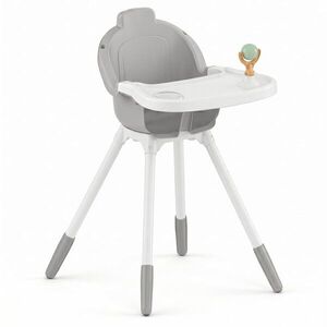 Imagine Scaun de masa pentru copii Pilsan Comfort Gri, tavita detasabila spatioasa, centura de siguranta, montaj rapid, greutate admisa 40 kg