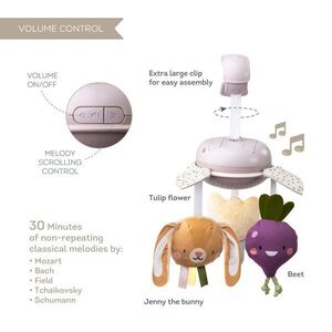 Imagine Carusel muzical pentru carucior Taf Toys Urban Garden