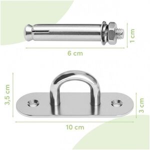 Imagine Kit dublu de montare leagan pe tavan pentru copii, MalPlay Malo, constructie metalica robusta cu 2 puncte de prindere