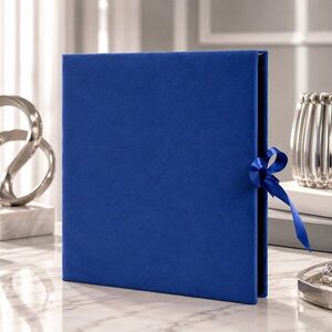 Imagine Album foto velvet luxury 500 poze 10x15 cm, catifea albastra si panglica satinata, design exclusiv