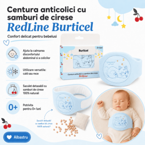 Imagine Pachet nou nascuti baietel, centura anticolici, seringi lavaj nazal, camera de inhalare, aparat de aerosoli, aspirator nazal, ser fiziologic izotonic, pompa manuala de san, termometru non-contact