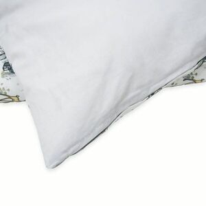 Imagine Set lenjerie 2 piese pentru patut copii Kerstin Forest animals, husa pilota 120x90 si fata perna 40x60 cm, design versatil cu doua fete, tesatura moale, inchidere cu fermoar