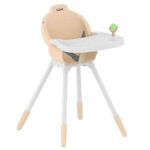 Imagine Scaun de masa pentru copii Pilsan Comfort Beige, tavita detasabila spatioasa, centura de siguranta, montaj rapid, greutate admisa 40 kg