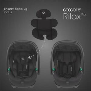 Imagine Scoica auto iSize Coccolle Rilax Black cu tetiera ajustabila