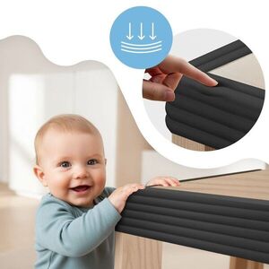 Imagine Banda protectie colturi mobila Sipo burete moale 2 metri, latime 75 mm, Negru