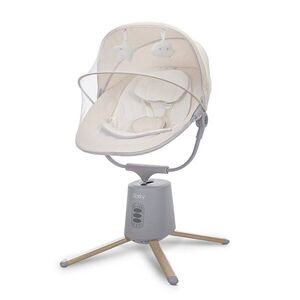 Imagine Leagan electric pentru bebelusi Storky Beige, bluetooth, telecomanda, 5 viteze de leganare, potrivit 0-6 luni
