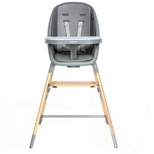 Imagine Scaun de masa pentru copii Espiro Sense gri 4 in 1 multifunctional, cu suport pentru picioare reglabil pe 3 niveluri si tavita detasabila