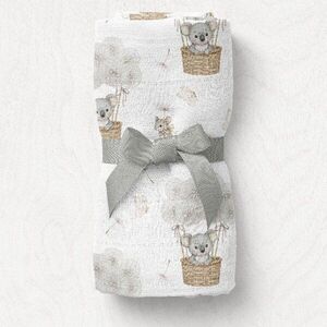 Imagine Prosopel multifunctional Bocioland Mouse 40x40 cm, tesatura din fibre de bambus, super absorbant, hipoalergenic si moale
