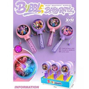 Imagine Stick luminos pentru baloane de sapun si mini toba K-Pop