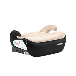 Imagine Inaltator auto copii I-Size cu isofix Tulano Avignon Cabby 30 Beige-Black 125-150 cm, suport pahar inclus, husa din material ultra soft, omologat R129