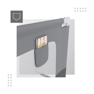 Imagine Bariera de protectie pentru copii Tulano Cover 40 Grey 200x70 cm cu structura ultra-reglabila, husa respirabila, buzunar accesorii integrat, compatibila cu saltele cu grosime 10-28 cm