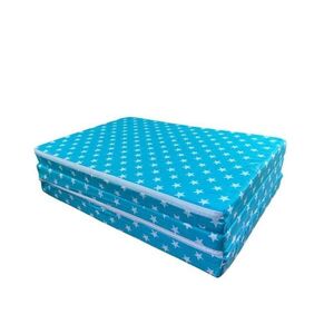Imagine Saltea pliabila din spuma poliuretanica 120x60x5 cm Blue with White Stars