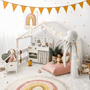 Imagine Baldachin din tulle pentru patut tip casuta Little Amy alb, 450 cm