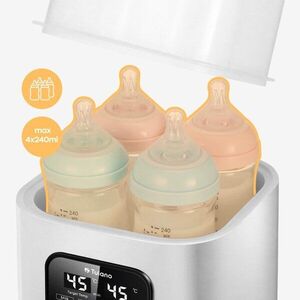 Imagine Incalzitor si sterilizator electric digital 8-in-1 Tulano Ellie 55 XL cu telecomanda, capacitate 4 biberoane, ecran tactil LCD, senzor mentinere temperatura 48 ore