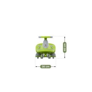 Imagine Vehicul copii Plasmacar gravitational Tulano Focus 55 Green cu remorca, roti luminoase, panou muzical, sezut confortabil, greutate admisa 100 kg