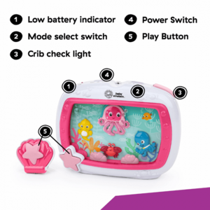 Imagine Jucarie muzicala pentru patut Sea Dreams Soother Pink