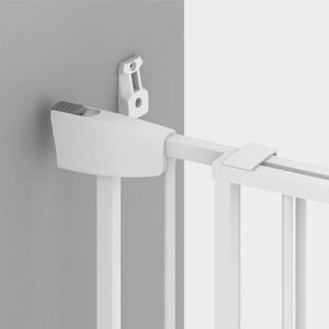 Imagine Poarta de siguranta metalica Tulano Guardian 1.0 White cu latime reglabila 70-104 cm, deschidere in ambele directii, sistem de blocare inteligent unghi 90 grade
