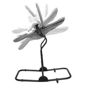 Imagine Sezlong balansoar multifunctional 4-in-1 Tulano Moon 35 Grey cu sistem de leganare, utilizare tip patut, spatar reglabil, 5 nivele de inaltime, centuri de siguranta, salteluta reductor, cadru din otel, bara cu jucarii