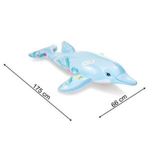 Imagine Saltea gonflabila pentru piscina Intex Dolphin, dimensiune 175 x 66 cm, cu manere de sustinere si patch de reparatie inclus