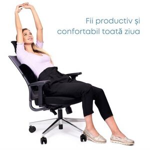 Imagine Husa pentru perna ortopedica lombara Suporto Classic negru