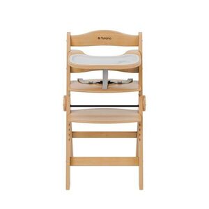 Imagine Scaun de masa copii multifunctional 4-in-1 Tulano Morsel 45 Natural structura din lemn rezistent, pliabil, 9 nivele de inaltime , tavita dubla, recomandat 6luni-12 ani, greutate admisa 40 kg