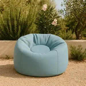 Imagine Fotoliu tip puf Premium pentru copii MeowBaby Floreo Cloudberry Sky Blue Bean bag